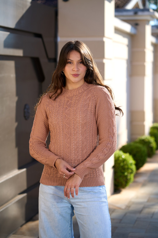 BLUSA TRICOT GOLA TRANCINHAS 21132