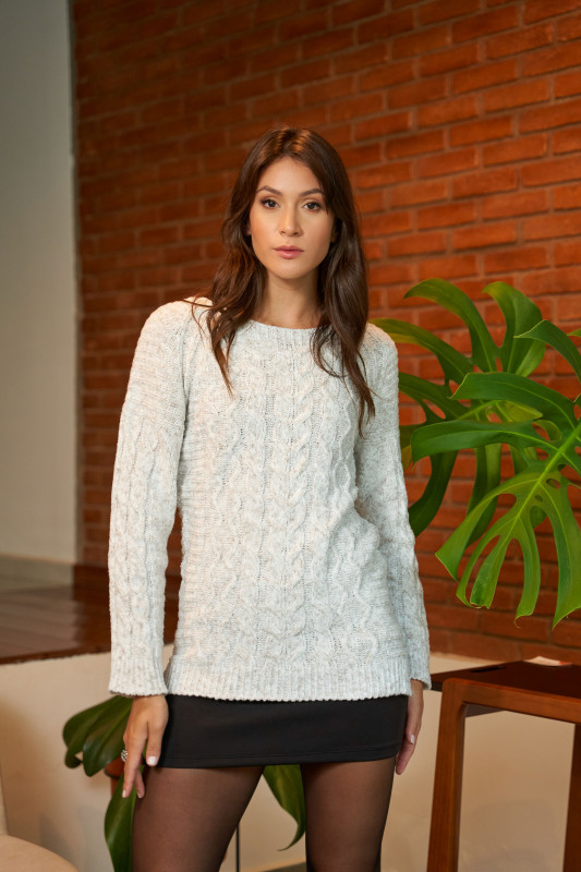 BLUSA MOUSSE FENDA LATERAL- 1119